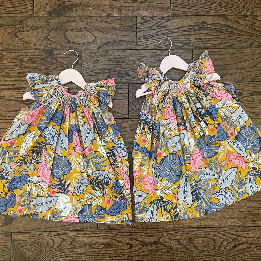 Two Handmade, Liberty Style Smocked Dresses